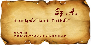 Szentpéteri Anikó névjegykártya
