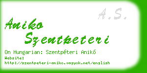 aniko szentpeteri business card